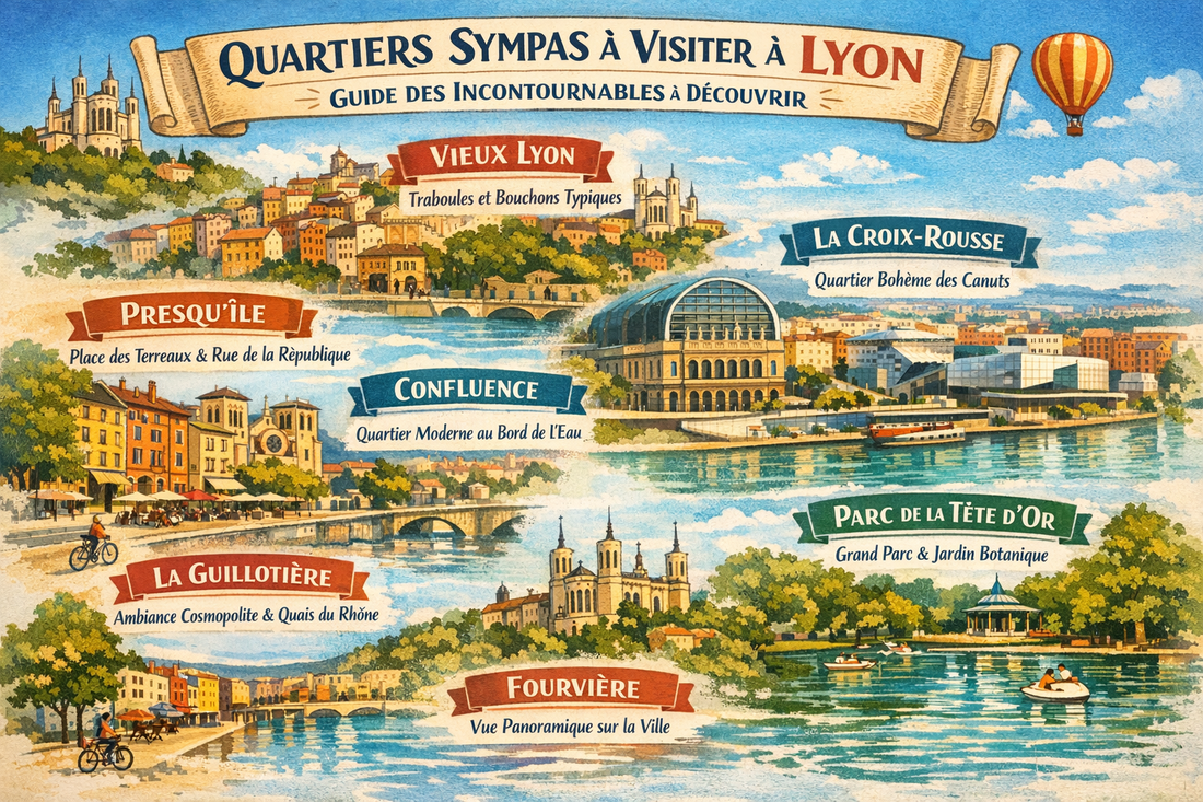 Quartiers sympas à visiter à Lyon : guide des incontournables à découvrir